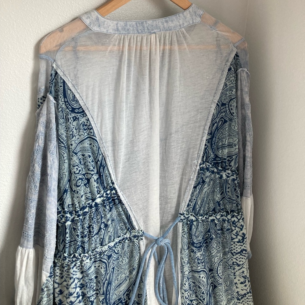Free People Oh My Mix Print Long Sleeve Maxi Dress M - Picture 13 of 14